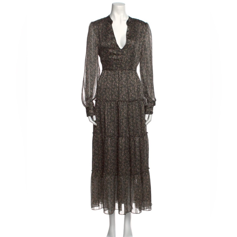 Silk Dress Paisley Print